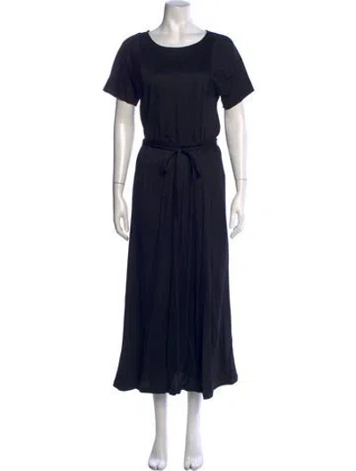 Pre-owned Lemaire Crew Neck Midi Length Dress In Blue
