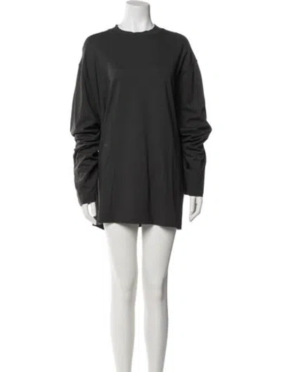 Pre-owned Lemaire Crew Neck Mini Dress In Gray