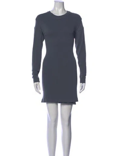Pre-owned Lemaire Crew Neck Mini Dress W/ Tags In Gray