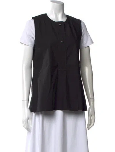 Pre-owned Lemaire Crew Neck Short Sleeve Top In Black
