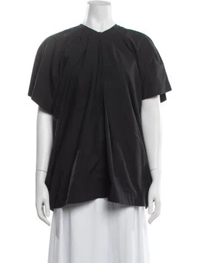 Pre-owned Lemaire Crew Neck Short Sleeve Top In Black