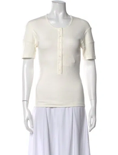 Pre-owned Lemaire Crew Neck Short Sleeve Top In Neutral