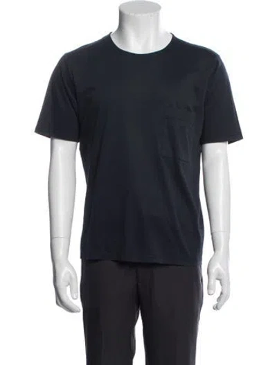 Pre-owned Lemaire Crew Neck Short Sleeve T-shirt In Blue