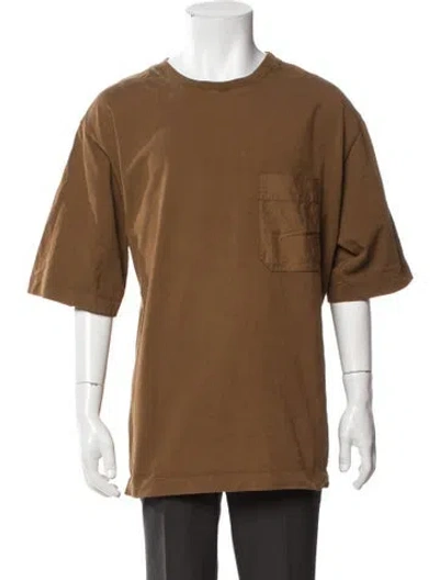 Pre-owned Lemaire Crew Neck Short Sleeve T-shirt In Brown