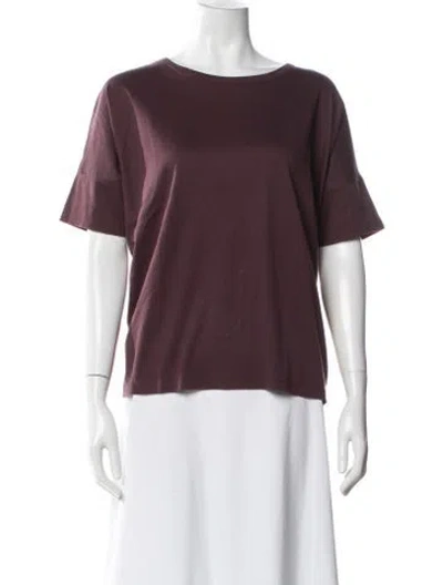 Pre-owned Lemaire Crew Neck Short Sleeve T-shirt In Burgundy