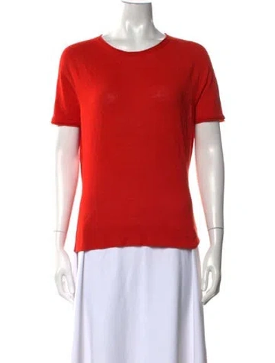Pre-owned Lemaire Crew Neck Short Sleeve T-shirt In Orange