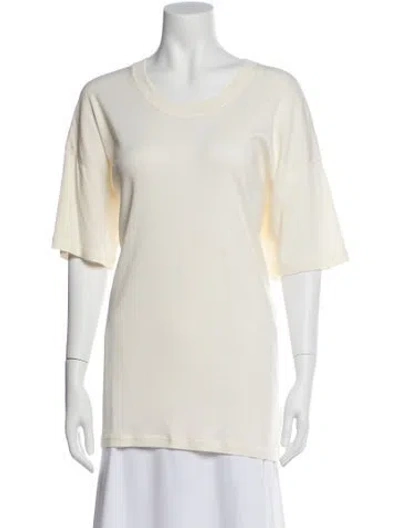 Pre-owned Lemaire Crew Neck Short Sleeve T-shirt In White