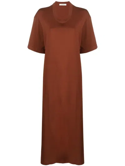 Lemaire T-shirt Dress In Brown