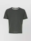 LEMAIRE CREW NECK SILK T-SHIRT WITH PERFORATED DETAILING