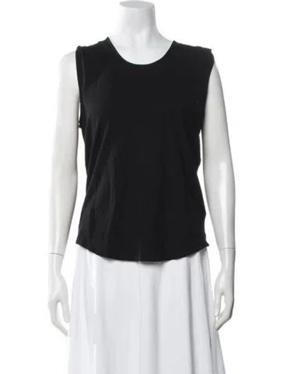 Pre-owned Lemaire Crew Neck Sleeveless Top In Black