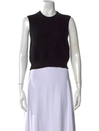 Pre-owned Lemaire Crew Neck Sleeveless Top In Black