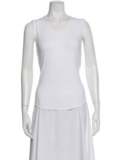 Pre-owned Lemaire Crew Neck Sleeveless Top In White