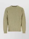 Lemaire Crew-neck Brushed-effect Jumper In Brown