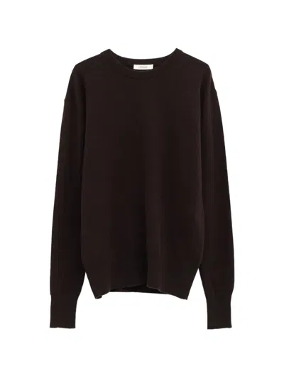 Lemaire Crew-neck Sweater In Brown