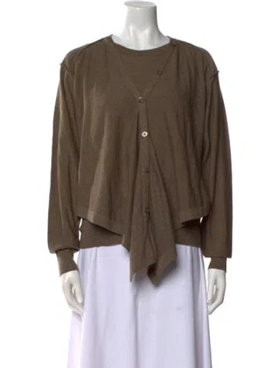 Pre-owned Lemaire Crew Neck Sweater In Brown