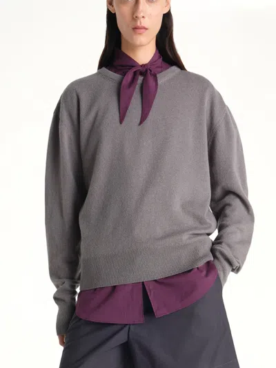Lemaire Crew Neck Sweater In Gray