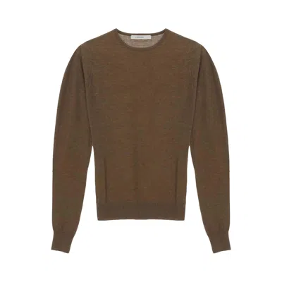 Pre-owned Lemaire Crew Neck Sweater 'havana' | Brown | Women's Size Xs