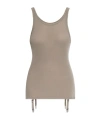 Lemaire Ribbed Suspender Top In Neutral