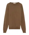Lemaire Crew-neck Wool Sweater In Brown