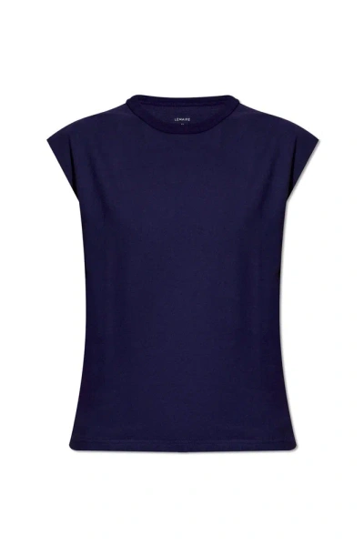 Lemaire Crewneck Sleeveless Jersey T In Blue