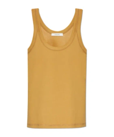 Lemaire Crewneck Sleeveless Top In Yellow