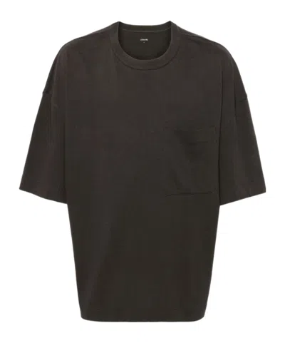 Lemaire Crewneck Straight Hem T-shirt In Black