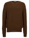 Lemaire Openwork Cotton-blend Sweater In Brown