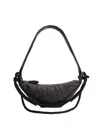 Lemaire Women Braid Croissant Medium Leather Shoulder Bag In Black