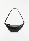 Lemaire Croissant Coated Cotton Bag, Medium In Green