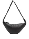 Lemaire Medium Croissant Leather Bag In Black