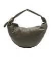 Lemaire Croissant Leather Shoulder Bag In Green