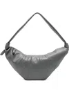 Lemaire Croissant Knot Lambskin Shoulder Bag In Gray