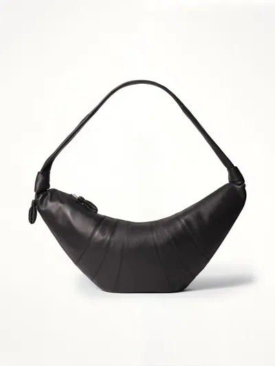 Lemaire Croissant Large Soft Nappa Leather Bag In Brown