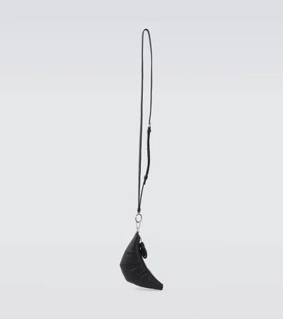 Lemaire Croissant Leather Coin Purse In Black