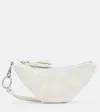 Lemaire Croissant Leather Coin Purse With Strap In Chalk