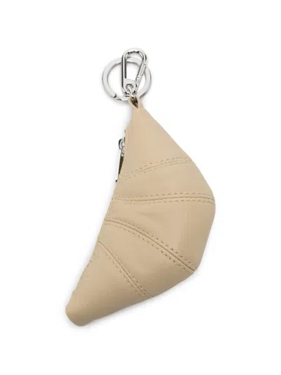 Lemaire Croissant Leather Keyring In Brown