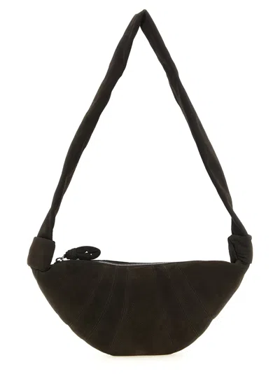 Lemaire Croissant Leather Shoulder Bag In Brown