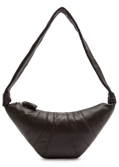Lemaire Croissant Medium Grained Leather Shoulder Bag In Brown