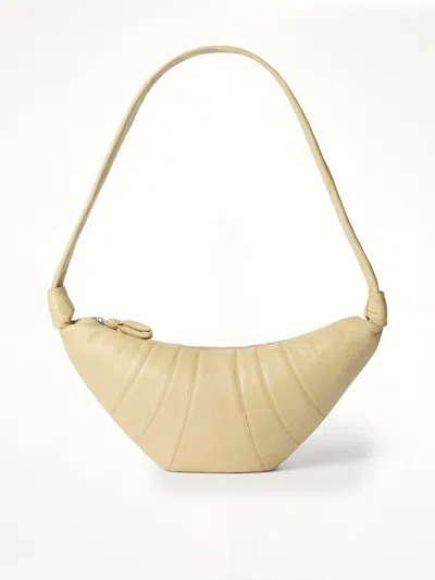 Lemaire Croissant Medium Soft Nappa Leather Bag In Beige