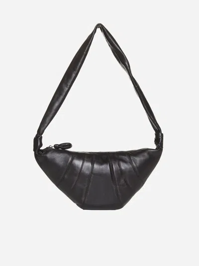 Lemaire Croissant Nappa Leather Medium Bag In Brown