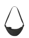 Lemaire Womens Medium Croissant Leather Shoulder Bag Black In Black