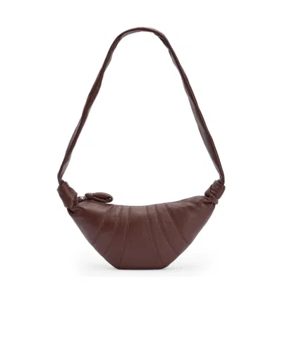 Lemaire Medium Croissant Shoulder Bag In Braun