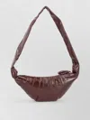 Lemaire Croissant Small Crossbody Bag Adjustable Strap In Burgundy