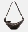 Lemaire Croissant Small Faux Leather Shoulder Bag In Brown