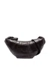 Lemaire Croissant Small Leather Shoulder Bag In Brown