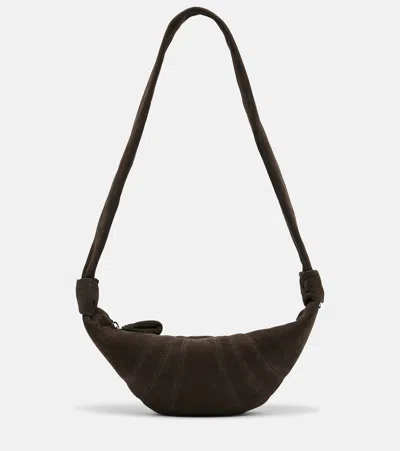 Lemaire Croissant Small Leather Shoulder Bag In Brown
