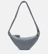 Lemaire Croissant Small Leather Shoulder Bag In Gray