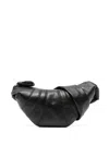 Lemaire Croissant Small Full-grain Leather Messenger Bag In Black