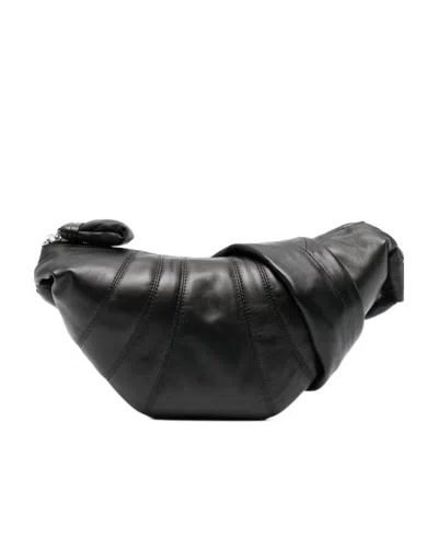 Lemaire Croissant Small Messenger Bag In Black
