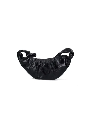 Lemaire 'croissant' Small Shoulder Bag In Black